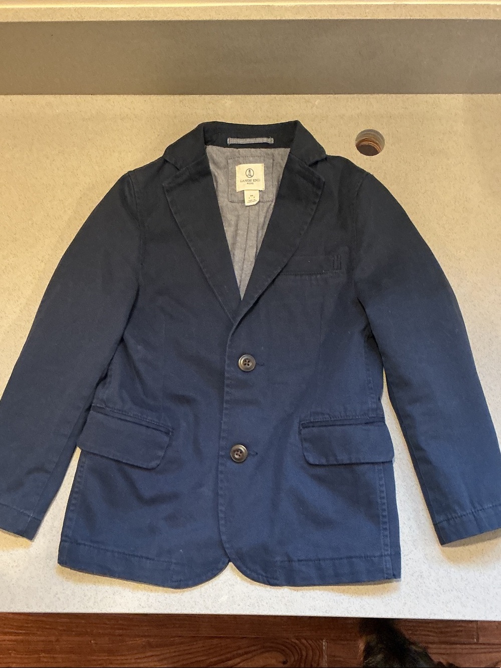 Lands' End Boys' Navy Two-Button Blazer